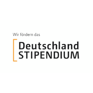 Aufschrift mit "Wir foerdern das Deutschland Stipendium"